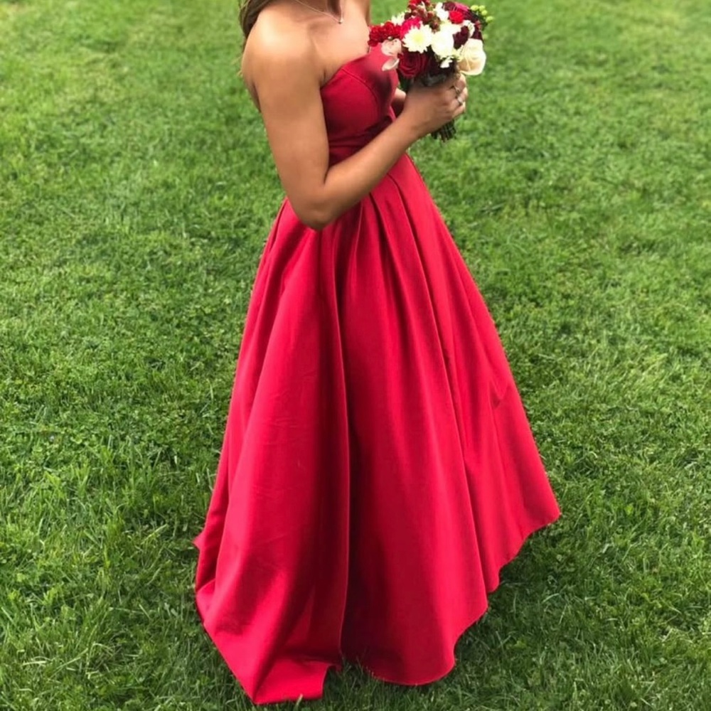 Camille La Vie Red Ballgown Dress